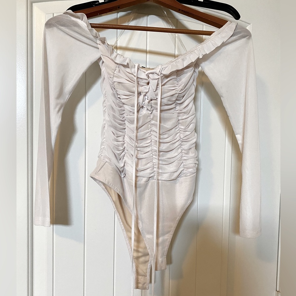 Ruched bodysuit.